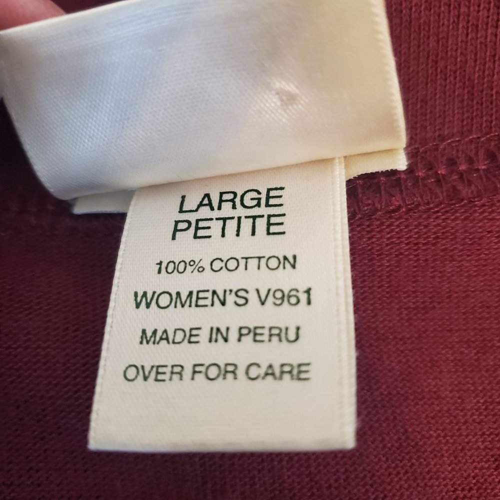 LL Bean LP Burgundy Long Maxi House Dress Modest Home School Church Granola - Picture 4 of 5